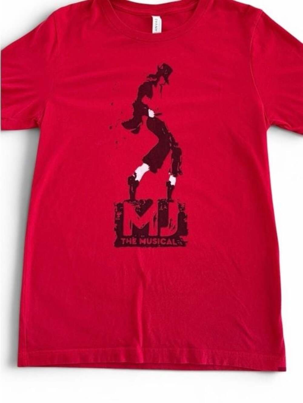 Michael Jackson MJ The Musical Graphic T-Shirt Red Bella Canvas Size M